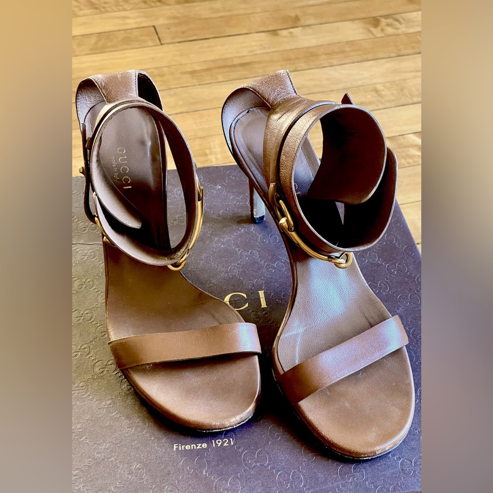 Gucci Ursula / 37.5 / Horsebit Ankle Strap - Picture 5 of 8
